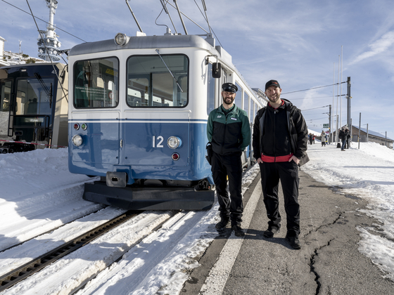 Zwei Lokführer Arth-Rigi-Bahn