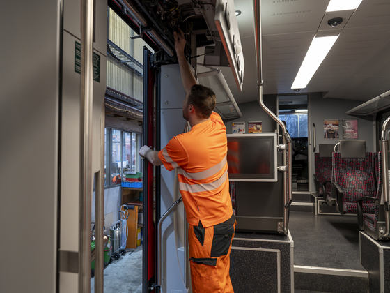 Türkontrolle am Zug