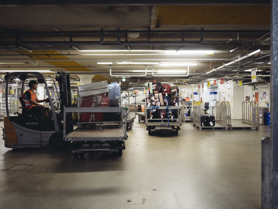 Gepäckumschlag SBB unterirdisch Hauptbahnhof