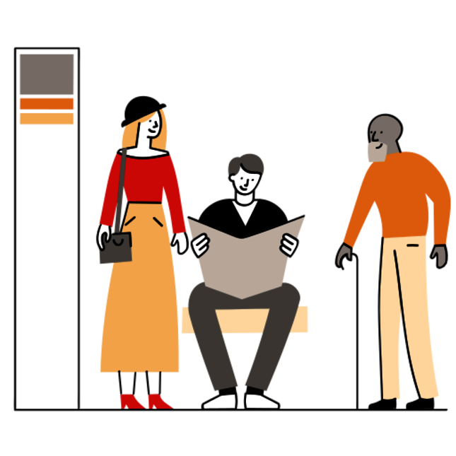 Illu Pendler Freizeit