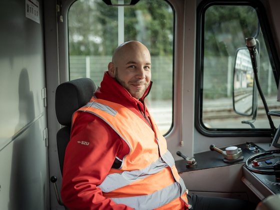 Lokführer Robin Weiss SZU