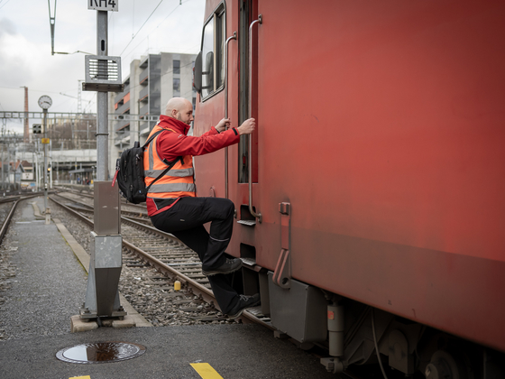 Lokführer Robin Weiss Zug S4
