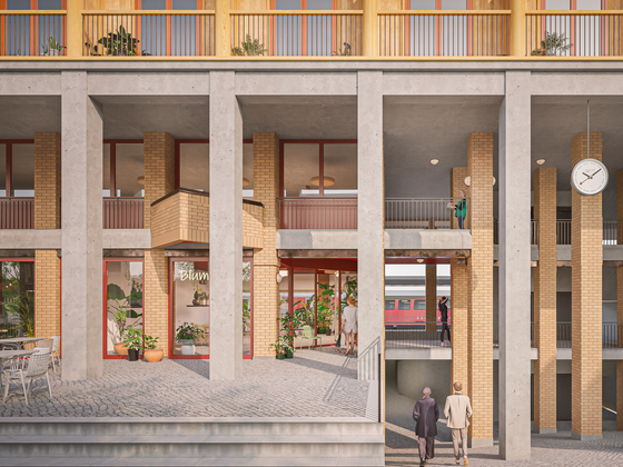 Visualisierung Bahnhof Adliswil Gewerbefläche